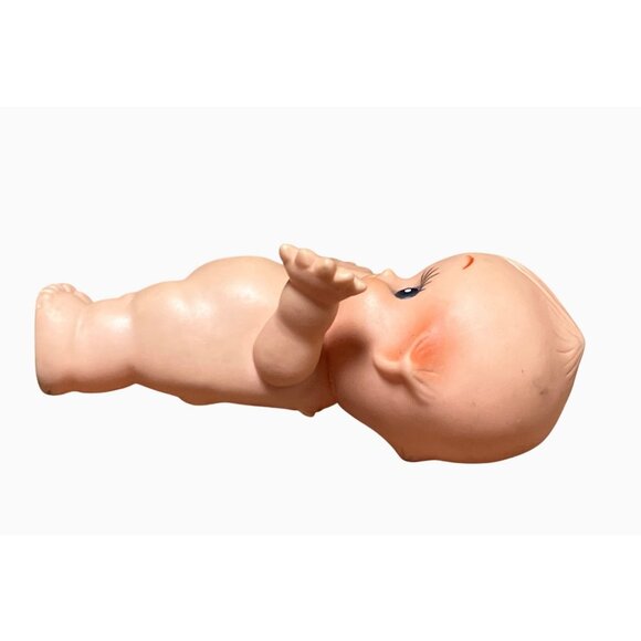 Kewpie Rubber Doll 4.5" Collectible Figure With Blue Eyes and Smiling Face - Picture 8 of 10